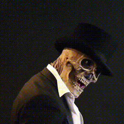 Kalsten | GruesomeHead Halloween mask – Realistic Skeleton Mask with Brains for Adults