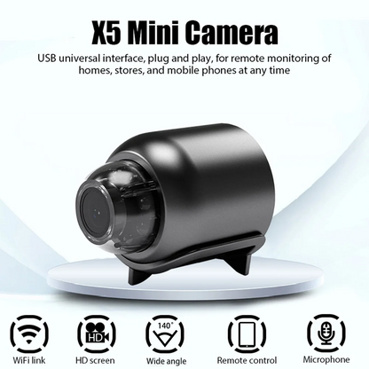 Skanto | Waterproof HD Mini Camera with Night Vision and Wide-Angle Lens IP WiFi 1080P HD 160° Wide Angle