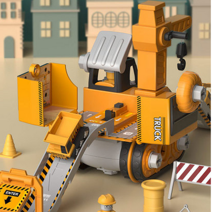 Skanto | LittleBuilder – Construction Truck, Excavator, and Crane Toy Set for Kids