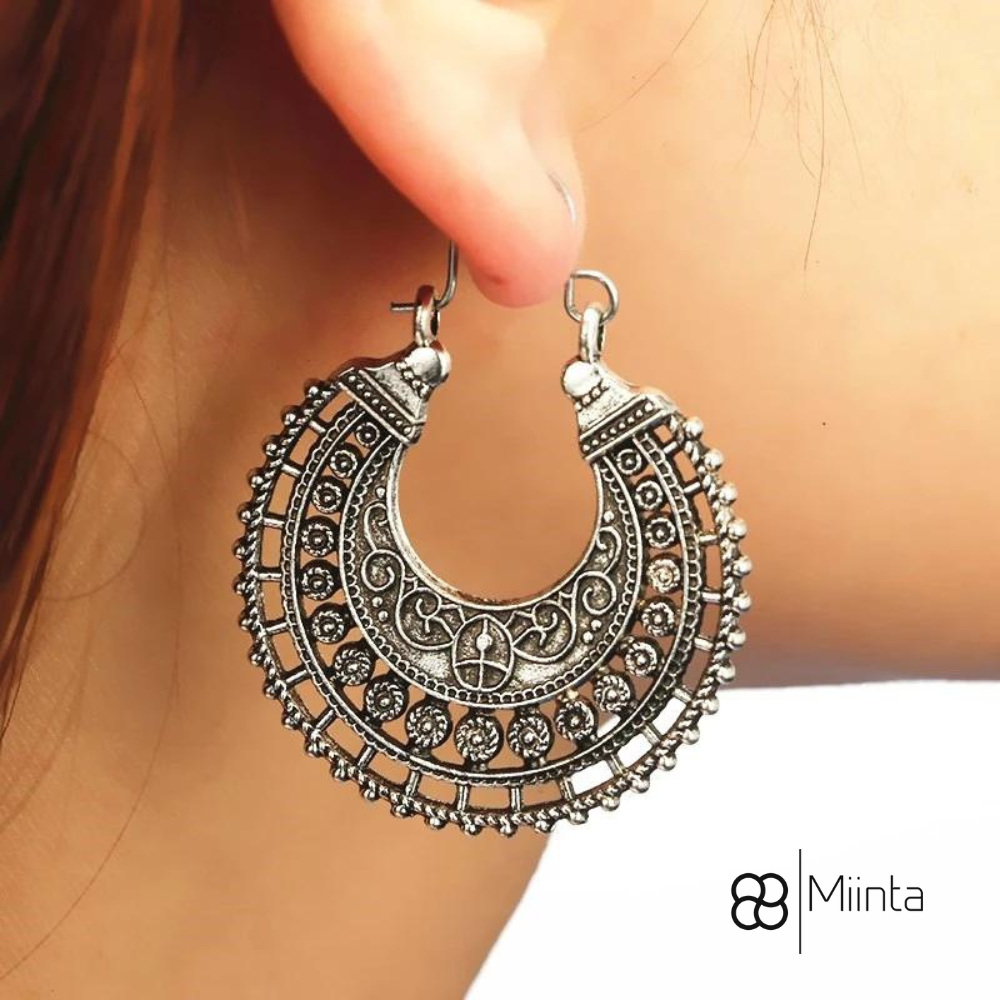 Elegant Tibetan filigree earrings made of high-quality genuine silver! Norvo