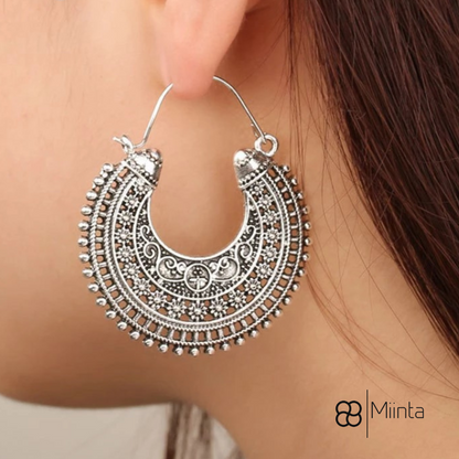 Elegant Tibetan filigree earrings made of high-quality genuine silver! Norvo