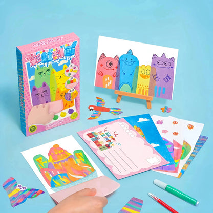 BowLift | Rainbow Scratch Art Set – Creative Fun & Postcards in One