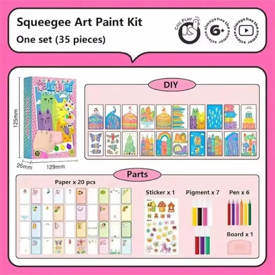 BowLift | Rainbow Scratch Art Set – Creative Fun & Postcards in One