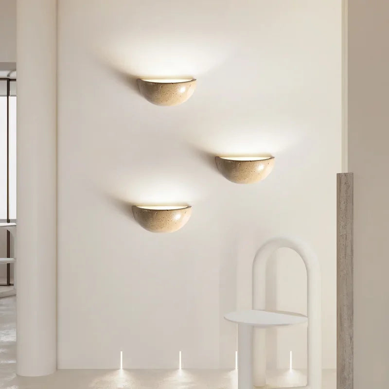 Stein Wall Light – Elegant LED Wall Lamp made of Natural Stone for Living Room and Bedroom | Bowlift
