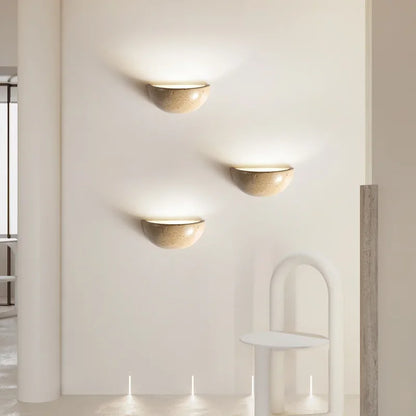 Stein Wall Light – Elegant LED Wall Lamp made of Natural Stone for Living Room and Bedroom | Bowlift