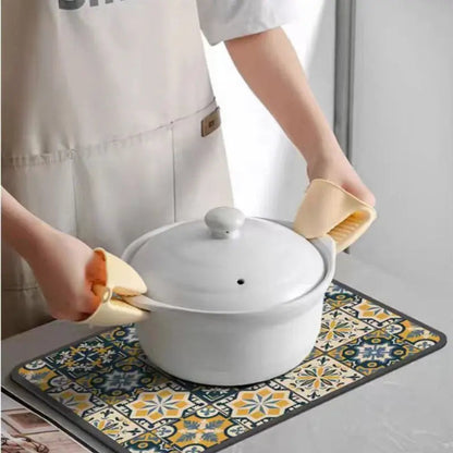 BowLift | Retro-Quick-drying Drain Mat for Kitchen & Counters