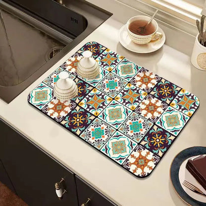 BowLift | Retro-Quick-drying Drain Mat for Kitchen & Counters