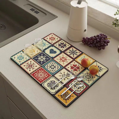 BowLift | Retro-Quick-drying Drain Mat for Kitchen & Counters