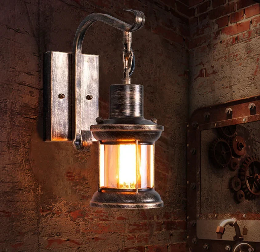 Skanto | Vintage Industrial Wall Lamp - Rustic Lamp for Loft, Cafe & Living Room