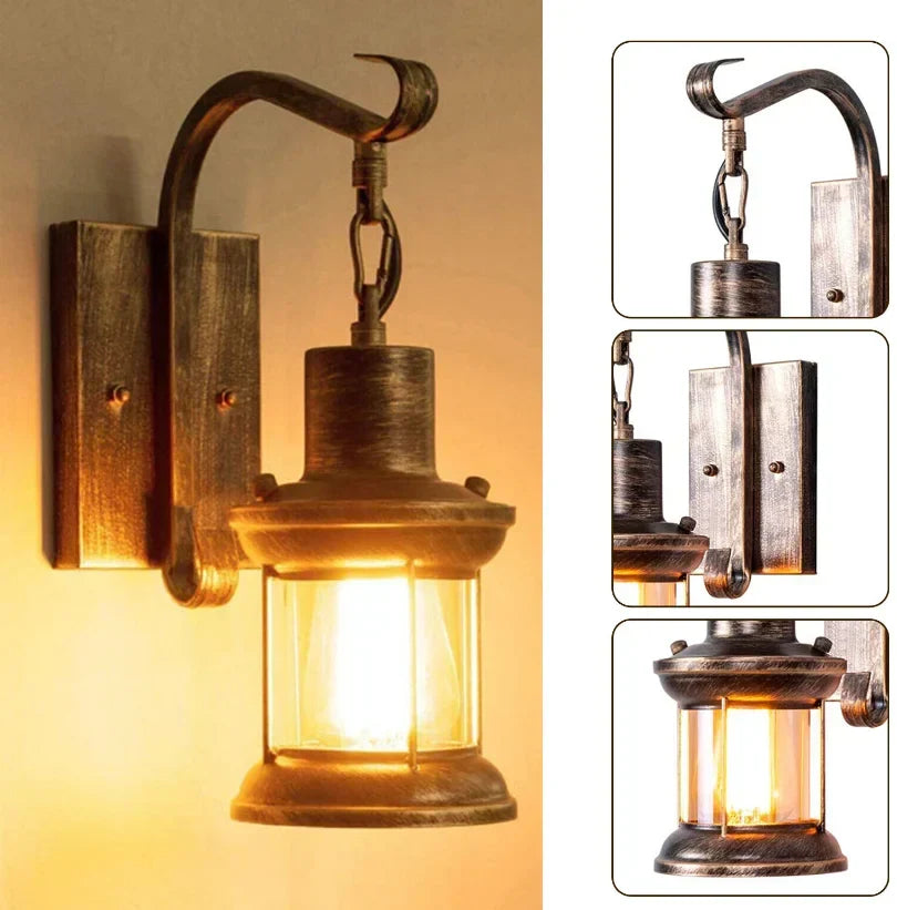 Skanto | Vintage Industrial Wall Lamp - Rustic Lamp for Loft, Cafe & Living Room