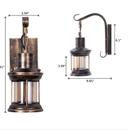 Skanto | Vintage Industrial Wall Lamp - Rustic Lamp for Loft, Cafe & Living Room
