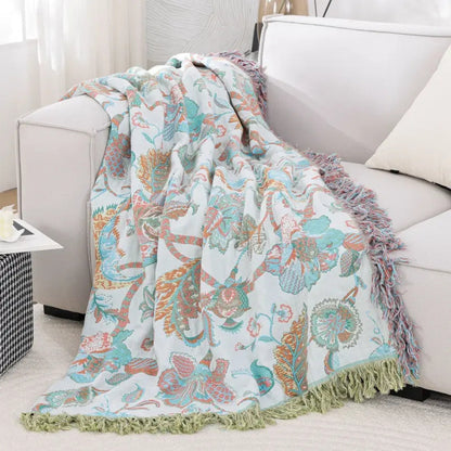 BowLift | Reverie Floral Tassel Cotton Blanket