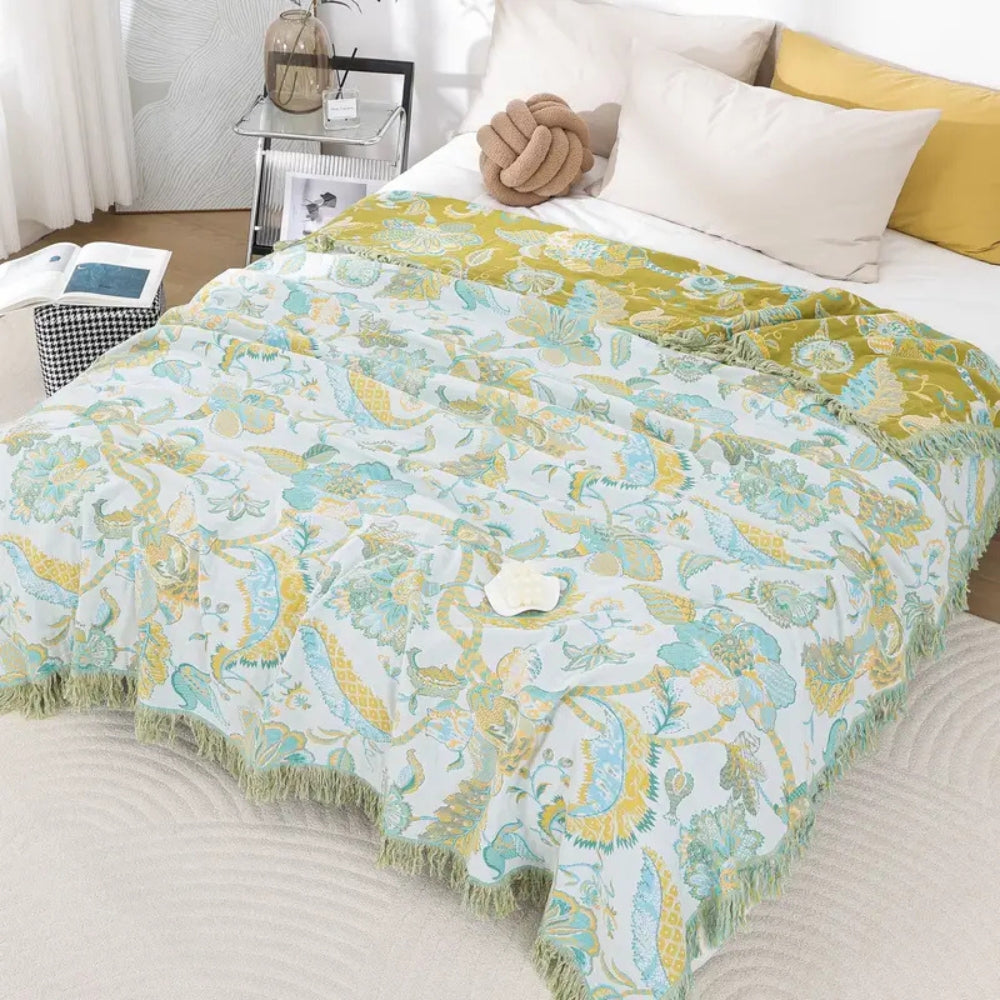BowLift | Reverie Floral Tassel Cotton Blanket