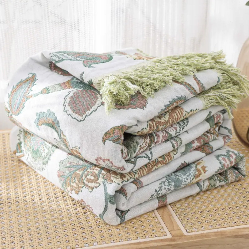 BowLift | Reverie Floral Tassel Cotton Blanket