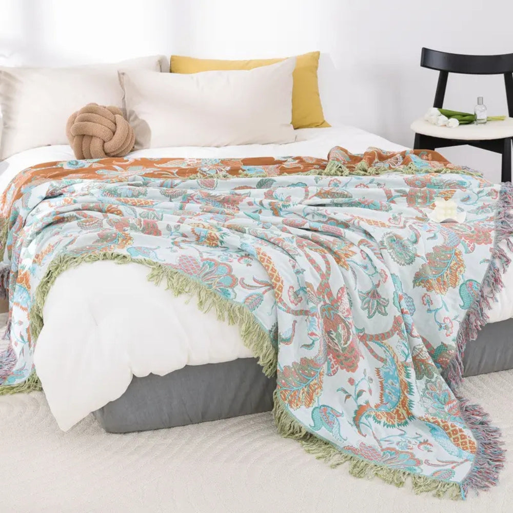 BowLift | Reverie Floral Tassel Cotton Blanket