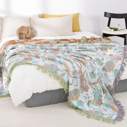 BowLift | Reverie Floral Tassel Cotton Blanket