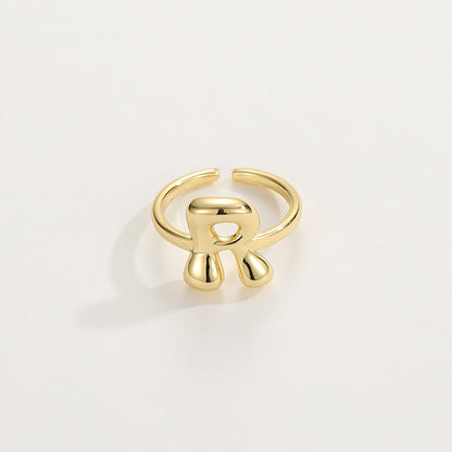 BowLift | Cute Bubble Letter Initial Ring