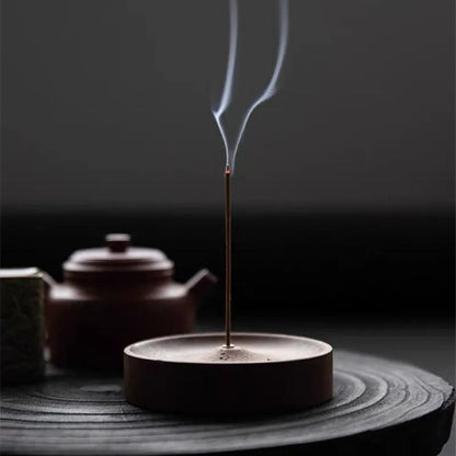 Skanto | Round Ash Catcher Wood Incense Stick Holder