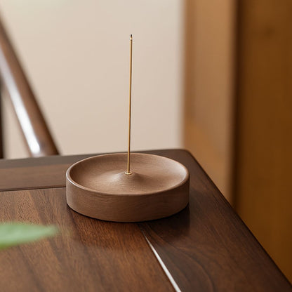 Skanto | Round Ash Catcher Wood Incense Stick Holder