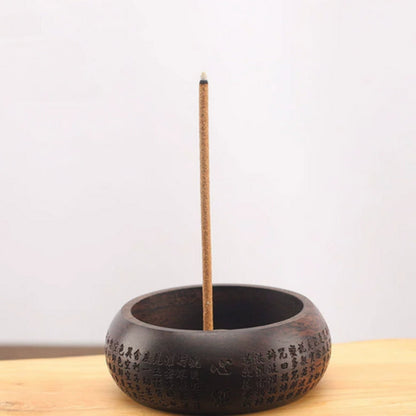 Skanto | Round Solid Wood Incense Stick Holder