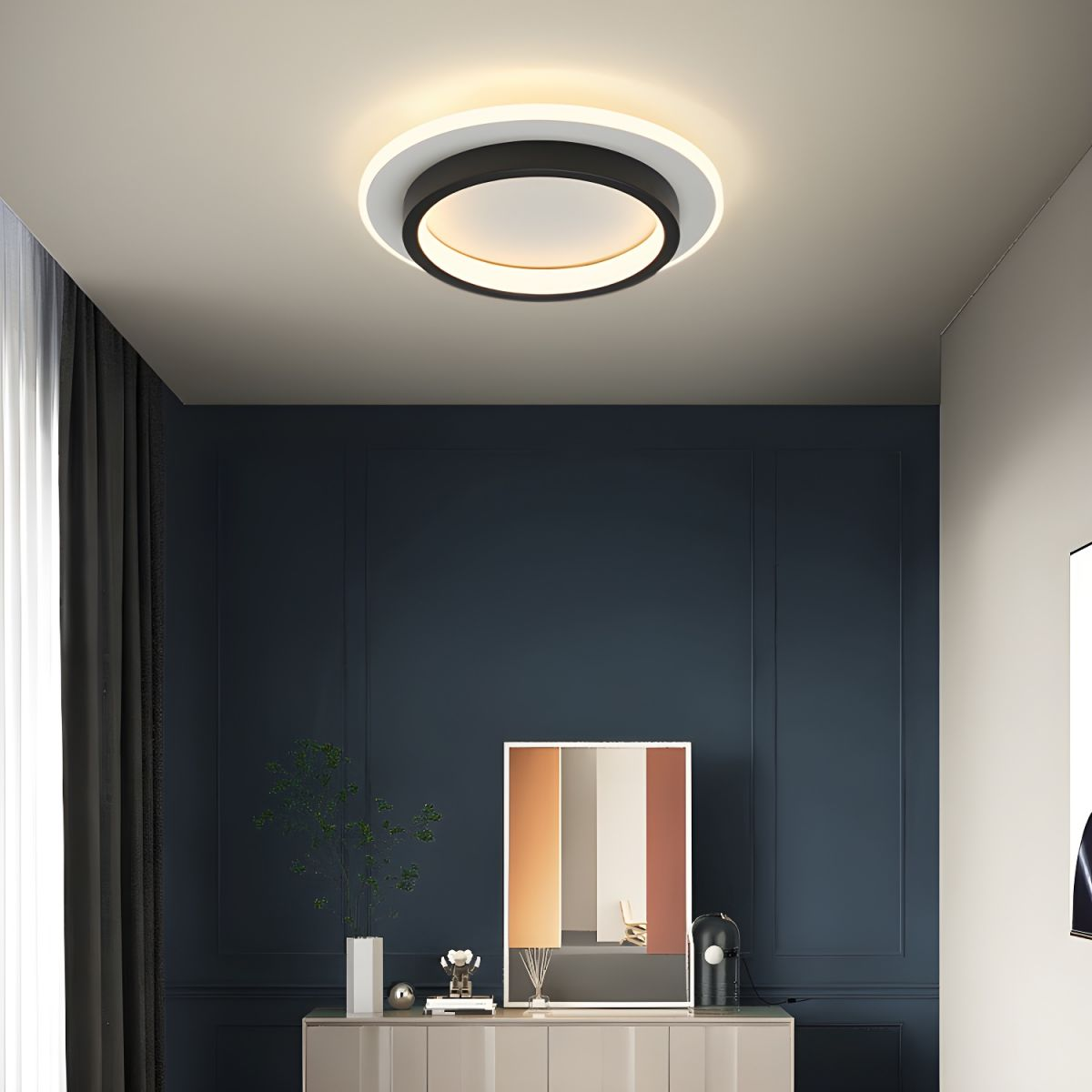 Round Metal Acrylic LED Ceiling Light | Karnz