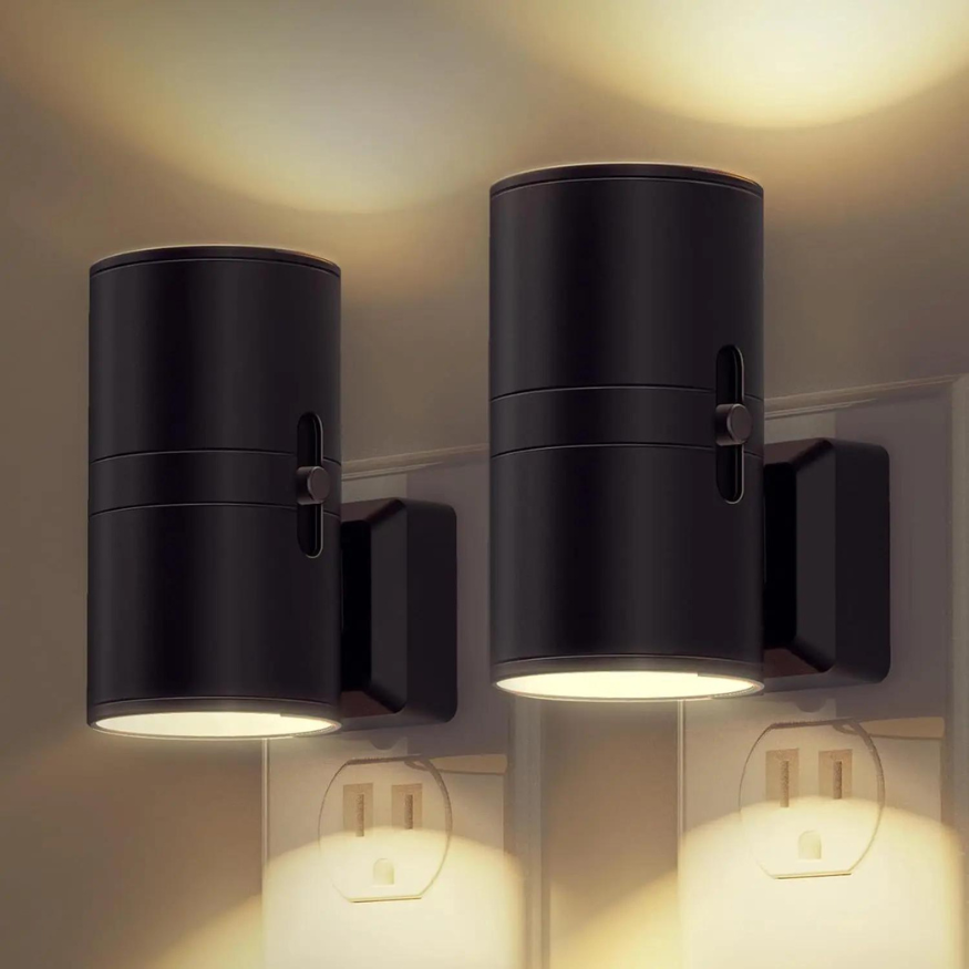 Skanto | Dimmbar plug-in nattlampe med bevegelsessensor - LED-lampe for soverom, ganger og trapper