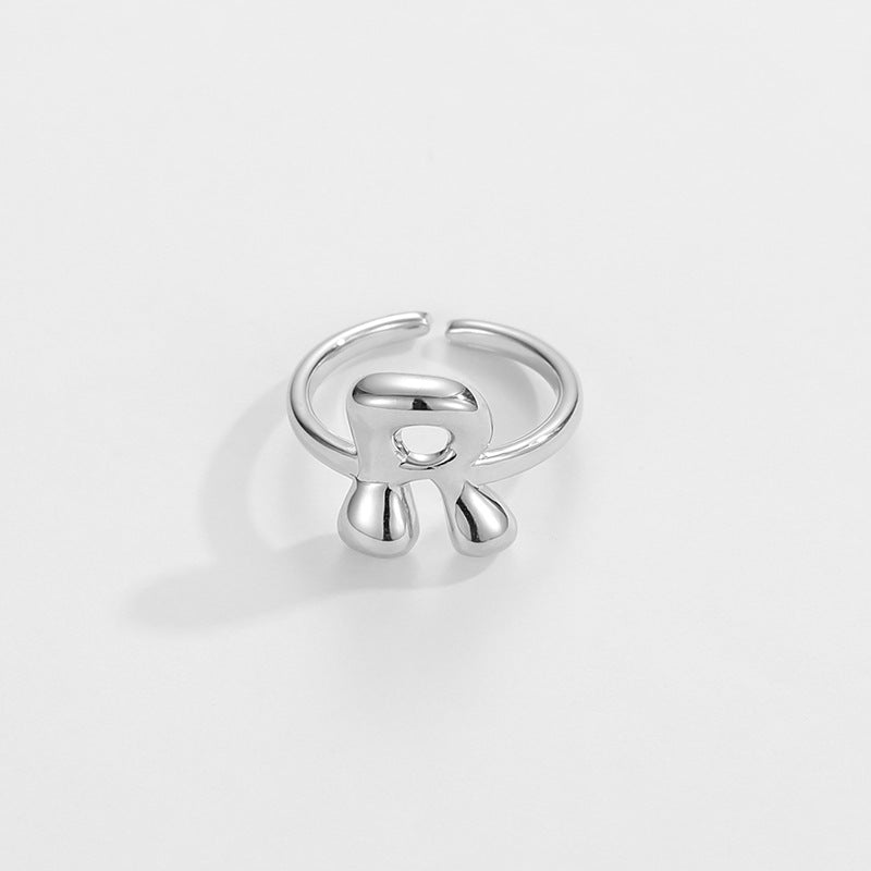BowLift | Cute Bubble Letter Initial Ring