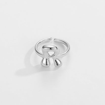 BowLift | Cute Bubble Letter Initial Ring