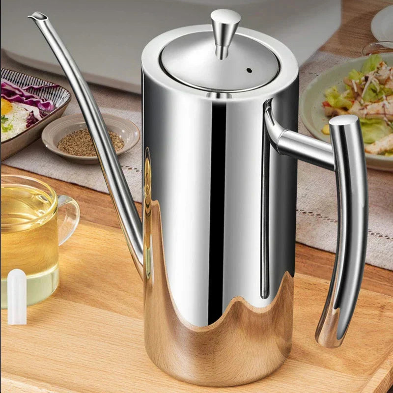 Stainless steel oil container