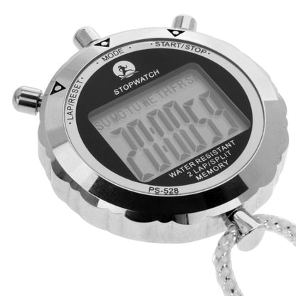 Brehn | PS528 Metal Stopwatch Professional Chronograph Handheld Digital LCD Sports Counter Timer with Strap