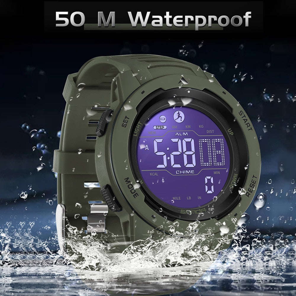 Skanto | Waterproof Military Pedometer Digital Watch