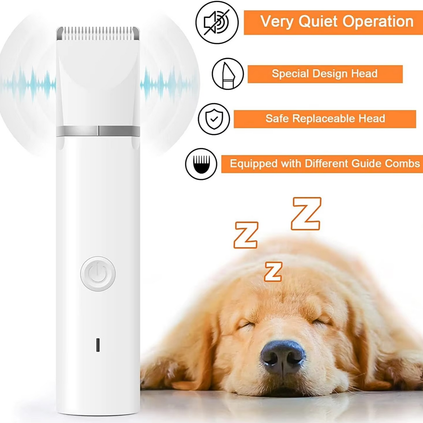 Skanto | Ultimate Pet Grooming Kit: Quiet Hair Clipper, Nail Grinder, and Paw Trimmer