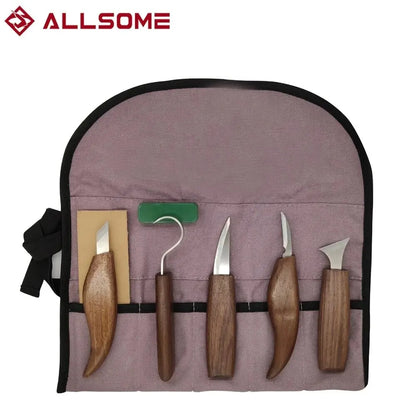 Skanto | 8-Piece Wood Carving Set: Whittling Knife Set with Needle Files - Wood Spoon Carving Set for Beginners