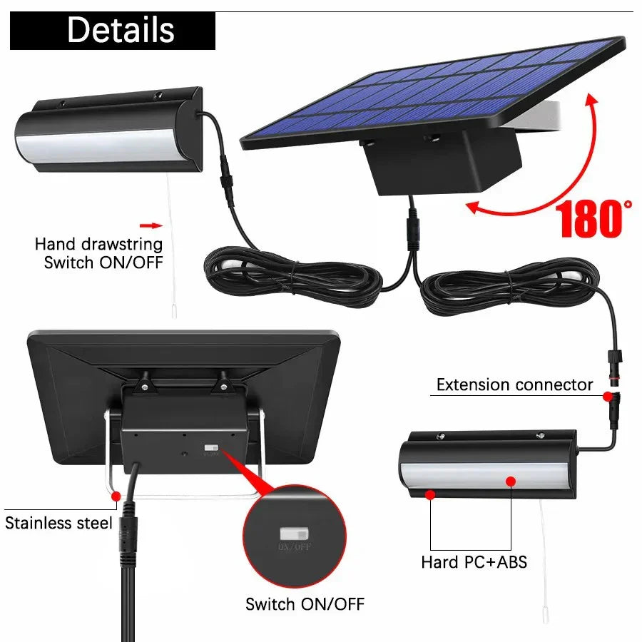 BowLift | Lumosfera Solar Light Indoor & Outdoor | IP65 Waterproof | With Pull Switch | Warm & Cool White | 3m Cable