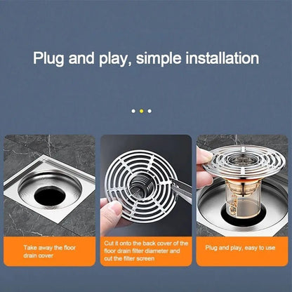 BowLift | Magnetic Self-Closing Anti-Odor Bathroom Strainer Cover