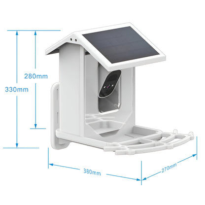 Skanto | Auxco | Smart Bird Feeder with 1080P HD Camera, AI Bird Recognition & Solar Charging