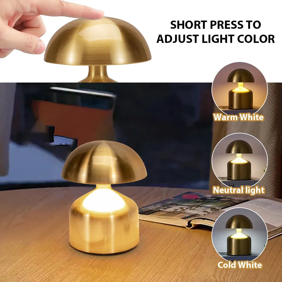 Skanto | LumoVerde LED Table Lamp | Rechargeable | 3 Color Temperatures & Touch Dimmer | 4W | 5V