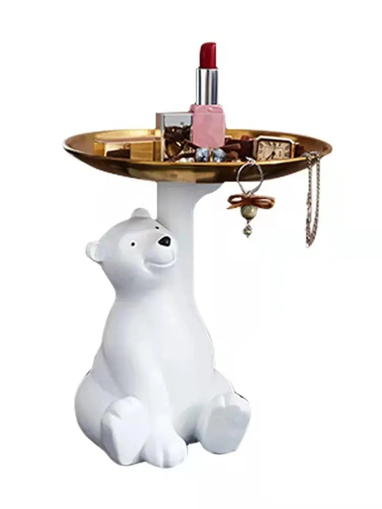 Skanto cute polar bear key storage fruit tray modern simple living room porch decoration home decor