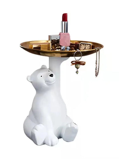 Skanto cute polar bear key storage fruit tray modern simple living room porch decoration home decor