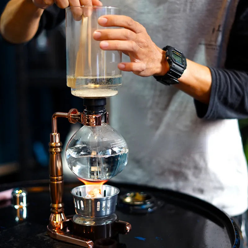 Skanto | Siphon Coffee Brewer Set | 3/5 Cups & Barista Accessories | Elegant Design
