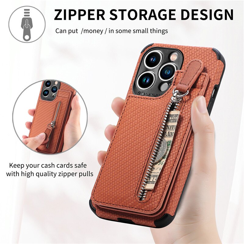 Skanto | Zip Zip Elegance Wallet iPhone Case