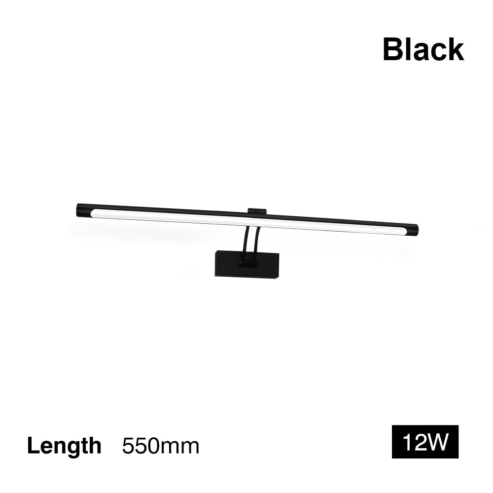 Skanto Skanto | 100cm-80 cm LED Wall Lamp - Modern Black/Silver Bathroom Wall Lighting, Indoor Picture Light