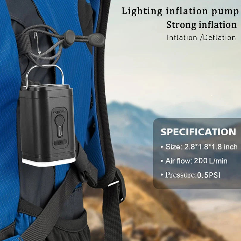 Mini Air Pump USB-C with 5 Nozzles – 200 L/min | Karnz