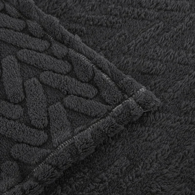 BowLift | Jacquard Fleece Blanket CozyWeave | Single Layer & Double Sided | Soft Tafu & Shu Cotton Fleece | For Autumn & Winter