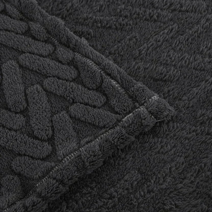 BowLift | Jacquard Fleece Blanket CozyWeave | Single Layer & Double Sided | Soft Tafu & Shu Cotton Fleece | For Autumn & Winter