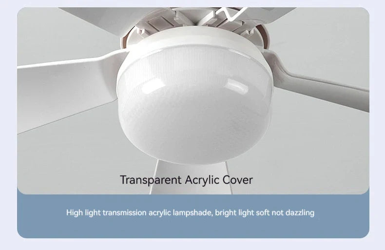 30W E27 Ceiling Fan Light with Remote Control - LED Dimming Function, Intelligent Quiet Fan for Bedroom & Living Room | Karnz