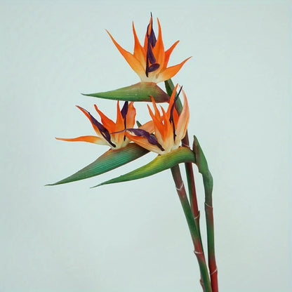 BowLift | Floriva 3 Piece Set Artificial Strelitzias | Bird of Paradise Flowers | 24.5 cm Long Stems | Decoration for Home, Office & Events