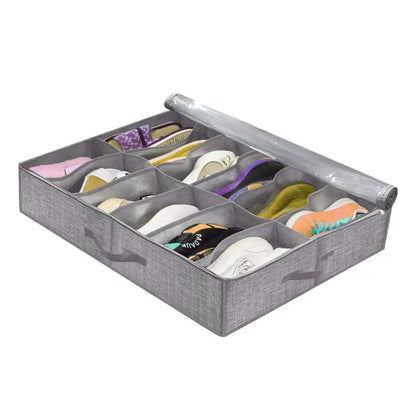 BowLift | OrdiShoe Shoe Organizer | Under Bed Storage | 12 Pairs Capacity | Dustproof & Foldable