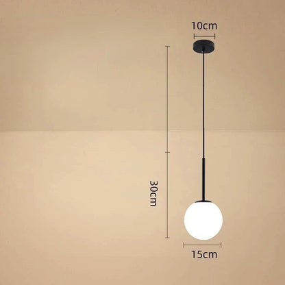Modern Glass Ball Pendant Light – Decorative Nordic Fixture for Dining Room, Bedroom, and Bar | Kalsten