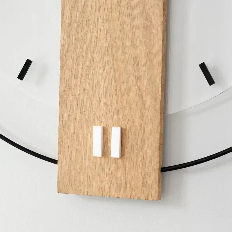 BowLift | SilentOak – Minimalist Wooden Wall Clock with Silent Movement